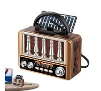 Radio Solaire,avec Support pour Téléphone Rechargeable par USB,Petite Enceinte Radio Solaire Portable | pour Adultes Personnes Âgées Maison Bureau Chevet Camping Jardin Randonnée Aventure
