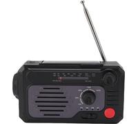 Radio solaire d'urgence à manivelle Radio AM FM WB portable avec lampe de poche LED Alarme SOS pour l'intérieur et l'extérieur Camping Randonnée
