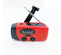 Radio solaire d'urgence avec manivelle, FM/Am/SW Radio portable d'urgence avec dynamo et lampe torche LED 2000 mAh Powerbank et SOS Alarme et USB pour camping en plein air Kit de survie