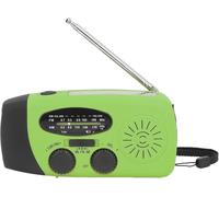 Radio Solaire D'Urgence Avec Manivelle-Portable Radio Dynamo Survie,Ipx3 Étanche,Lampe Led,Chargeur Usb,1200Mah,Fm/Am/Noaa-Pour Camping,Randonnée Et Urgences (Modèle Américain)