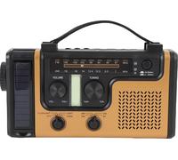 Radio solaire d'urgence Bluetooth 5.0 Radio AM FM SW portable à manivelle avec lampe de poche Alarme SOS Chargeur de téléphone portable pour l'intérieur et l'extérieur