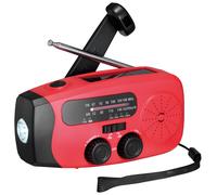 Radio solaire d'urgence "NFS-2005" manivelle, batterie, USB, lampe de poche, ...