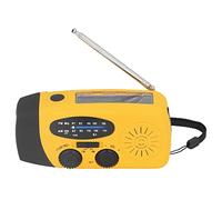 Radio Solaire Étanche IPX3 et Lanterne Multifonctionnelle à Manivelle avec Chargement USB Portable pour Le Camping (Modèle Européen)
