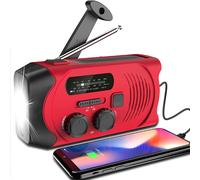 Radio solaire Fluky : radio météo solaire d'urgence, portable AM/MBW/NOAA, lampe torche LED autonome, kit multifonction pour ouragans et