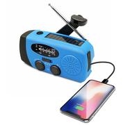 Radio Solaire Lanterne Portable IPX3 Étanche à Manivelle Multifonctionnelle Avec Chargement USB Pour Le Camping (Modèle Européen)