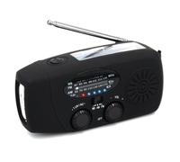 Radio solaire multifonction avec manivelle, charge USB, FM, AM, WB, météo, NOAA, fonction d'urgence