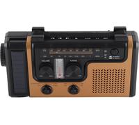 Radio solaire portable à manivelle 2000mAh AM FM SW Radio météo d'urgence avec lampe de poche