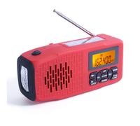 Radio solaire Portable à manivelle, 2000mAh, Radio FM AM WB NOAA, lampe de poche à LED, torche, batterie d'alimentation avec réveil/alarme SOS/alerte