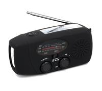 Radio solaire Portable à manivelle AM FM SW1 SW2,lampe de poche LED multibande d'urgence,chargeur de téléphone USB - Type D