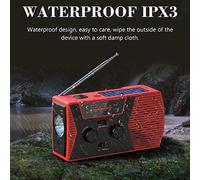 Radio solaire Portable AM/FM/NOAA, avec lampe de lecture et chargeur de téléphone Portable
