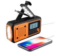 Radio solaire portable pour l'extérieur, radio d'urgence avec batterie rechargeable de 4000 mAh pour une alimentation fiable, radio météo