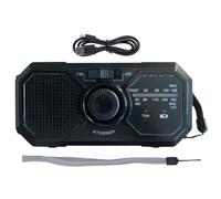Radio Solaire Portable - Radio À Manivelle, Radio Manuelle Avec Lumière | Radio De Camping Multifonction À Chargement Solaire, Radio FM À Chargement Mobile, Lampe De Poche LED