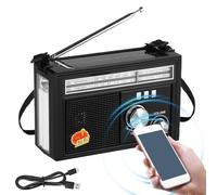 Radio Solaire Portable | Radio Météo NOAA 11200mAh (42Wh) pour Extérieur | avec Lampe Torche LED et Poignée, Équipement Étanche pour Camping Extérieur et Coupures de Courant