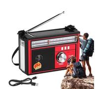 Radio Solaire Portable - Radio Météo NOAA 11200mAh (42Wh) pour Extérieur - avec Lampe Torche LED et Poignée, Équipement Étanche pour Camping Extérieur et Coupures de Courant