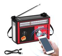 Radio Solaire Portable,Radio Météo NOAA 11200mAh (42Wh) pour Extérieur - Fournitures Extérieures Autonomes avec Lampe Torche LED et Poignée pour Préparation aux Situations d'urgence