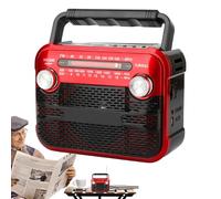 Radio solaire, radio de camping 3 W, FM/AM/Ondes courtes 1-6/USB/TF/Multicanal Lampe de poche de survie pour les prévisions météo Camping et réserve familiale