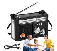 Radio Solaire - Radio de Survie AM/FM/NOAA Rechargeable - Équipement Étanche de Camping avec Poignée, Fournitures pour Randonnée et Aventure