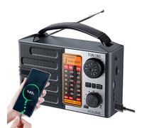 Radio Solaire | Radio de Survie,Récepteur AM/FM/OC Portable avec Chargeur Solaire et Type-C Alertes Météo pour Camping Survie Coupure de Courant Tempête Tornade Maison