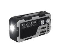 Radio Solaire,Radio Météo de Survie Solaire à Manivelle | Haut-Parleur Sans Fil AM/FM Étanche avec Lampe Torche pour Randonnée Marine et Voyage en Famille Adulte Adolescent