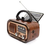 Radio solaire | Radio portable AM FM SW Broadcasting compatible, étanche, anti-poussière, radio rétro multifonctionnelle, parfaite pour les pique-niques, l'extérieur, la plage, les tempêtes