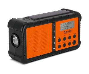 Radio solaire - TECHNISAT - TECHNIRADIO SOLAR 2 - DAB+/FM - Panneau solaire & manivelle - Lampe LED, recharge USB