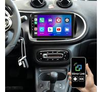 Radio stéréo de voiture Android 13 9 pouces - Navigation GPS 2 + 32 G - Compatible avec Smart 2014-2022 - Support sans fil Carplay Android - Radio de voiture avec Bluetooth WiFi FM/RDS SWC Mirror