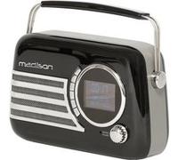 Radio Vintage Autonome Avec Bluetooth FM & DAB 40W - Madison FREESOUND-VR40BK-DAB Noir G