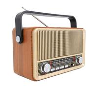 Radio Vintage Bluetooth Portable, Poste Radio Rétro FM AM SW, Kofferradio Nostalgique Rechargeable avec USB/TF/AUX, Décor Vintage pour Cuisine Bureau et Outdoor