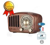 Radio Vintage - INN - Haut-Parleur Bluetooth - Bois Noyer - Bluetooth 4.2 - Son Puissant