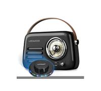 Radio Vintage portable ALMA, FM, Bluetooth 5.3 Entrée USB, Puissance 30W, Batterie 1500mAh - Retro Vintage Noir OVNI LED