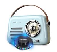 Radio Vintage Portable Ledwood Alma, FM, Bluetooth 5.3 Entrée USB, Puissance 30W - Batterie 1500mAh Retro Vintage Bleu OVNI LED