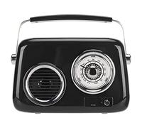 Radio vintage rétro Bluetooth - Radio numérique portable - Son stéréo HiFi - Joli haut-parleur tendance pour fête en plein air (noir)