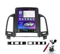 Radio voiture Android 15 Qualcomm pour H-yundai Santa Fe(2006-2012) Remplacement de l'unité principale stéréo 9,7" écran tactile QLED avec Carplay navigation GPS lecteur multimédia DSP SWC,M100s