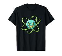 Radioactif Atom maléfique Monster Crazy Science Planet T-Shirt