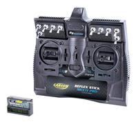 Carson 500501003 Reflex Stick Multi Pro 2.4 GHz 14 canaux - Système de télécommande 14 canaux, télécommande avec récepteur pour modèles réduits de véhicules