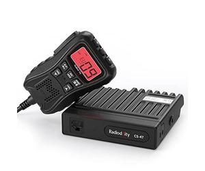 Radioddity CS-47 Radio CB Off Road Compact Mobile AM/FM 40 canaux Grand écran LCD 7 Couleurs sur Microphone avec Haut-Parleur intégré, VOX, RF Gain