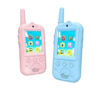 Radioddity KiddoTalk V1 Vidéo Talkies-Walkies pour Enfants avec caméra et écran, Interphone Radio bidirectionnel, 4 Modes vidéo Amusants et Effets vocaux, Cadeau pour garçons et Filles (Lot de 2)