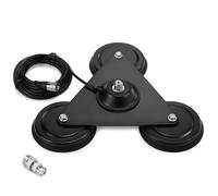 Radioddity M916 Support magnétique d'antenne robuste SO-239 Connexion avec support CB/VHF/UHF/HF et câble coaxial RG-58AU de 4 m pour émetteur-récepteur CB radio Ham PL-259