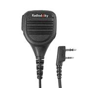 Radioddity RD-203 Micro Haut-Parleur Déporté 2-Pin IP54 Imperméable Microphone 3,5mm Prise écouteur pour Talkie Walkie