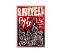 Radiohead Poster Music Rock Band Vintage Affiche Décoration Peinture Toile Mur Art Salon Affiche Chambre Peinture Anniversaire Vacances Cadeau 16x24inch(40x60cm)