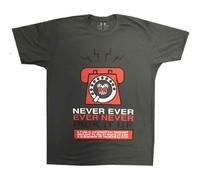 Radiohead T Shirt Never Pick It Up Band Logo Nouveau Officiel Homme Charcoal Size S