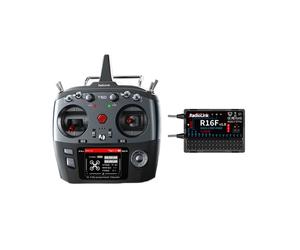 RadioLink Nouvel Émetteur RC T16D 16 Canaux 2,4 GHz avec Récepteur R16F Télécommande pour Voiture RC, Bateau, Drone Droit