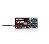 Radiolink R4FGM V2.2 Récepteur gyroscopique 4 canaux 3,4 GHz pour mini voitures télécommandées Contrôle longue portée 400 m pour télécommande RC RC8X/RC6GS V3/RC4GS V3
