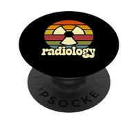 Radiologie Rétro Vintage Sunset Radiation Symbole PopSockets PopGrip Adhésif