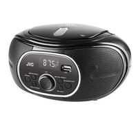 JVC Radio portable RD-E221B – FM, CD et USB, 2,6 W – Noir