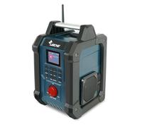 Radios de Chantier - Radio numérique et Robuste avec Dab+, FM, Bluetooth, AUX, Batterie 4000 mAh, 2 Haut-parleurs de 15 W et écran LCD de 2,4 Pouces