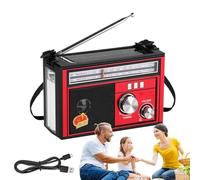 Radios Portables AM FM,Radio de Camping à Batterie - avec Lampe Torche LED et Poignée, Équipement Étanche pour Camping Extérieur et Coupures de Courant