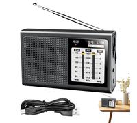 Radios Portatives Ondes Courtes AM/FM,Radio Rechargeable USB | Idéal pour et Séniors - Écoute de Musique, Actualités, Voyage et Activités en Extérieur