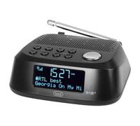 Trevi Radio-réveil RC 80D4 – DAB/DAB+ et FM RDS, Snooze et Veille, 30 stations – Noir