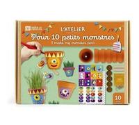 Radis et Capucine – Coffret anniversaire DIY – 10 petits pots monstres – Décoration personnalisable